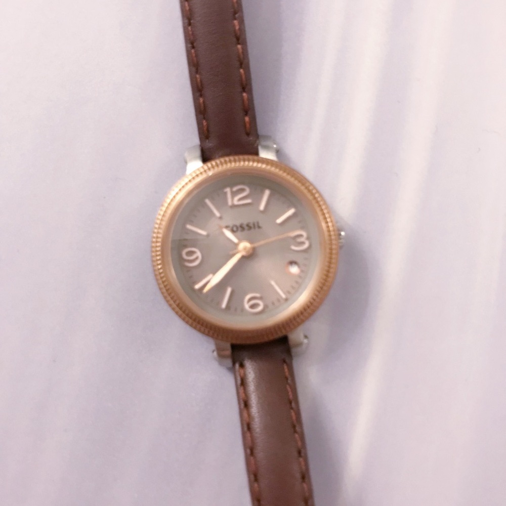 Fossil Watch | Rose Gold | Leather Band